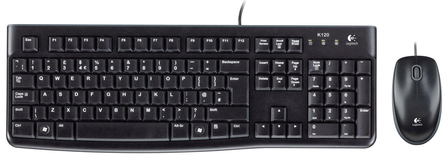 Kомплект клавиатура с мишка Logitech MK120 Black