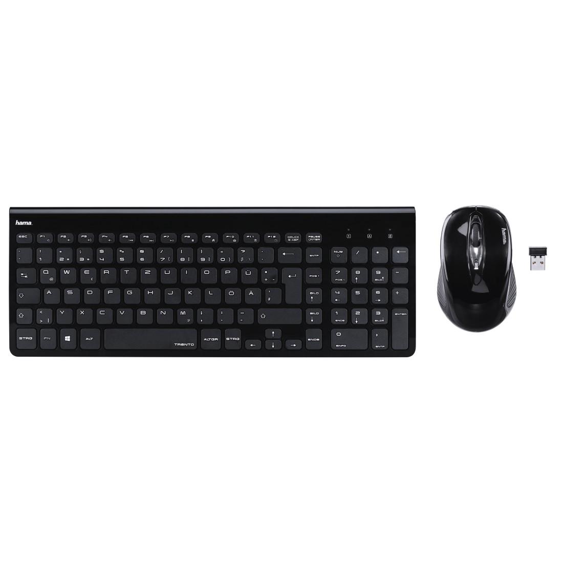 Комплект клавиатура и мишка HAMA Trento Black