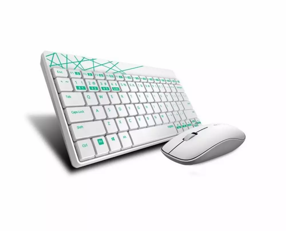 Tastatur- und Maus-Set RAPOO 8000M Multi-Modus Bluetooth Weiß
