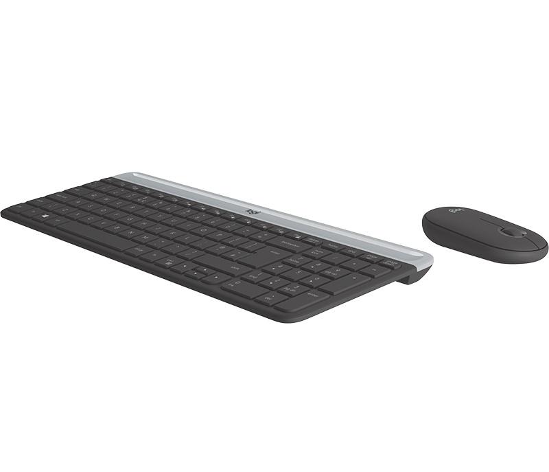 Kомплект безжични клавиатура с мишка Logitech MK470 Black
