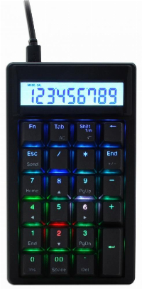 Цифрова клавиатура Ducky Pocket RGB MX Cherrry Red, Черна