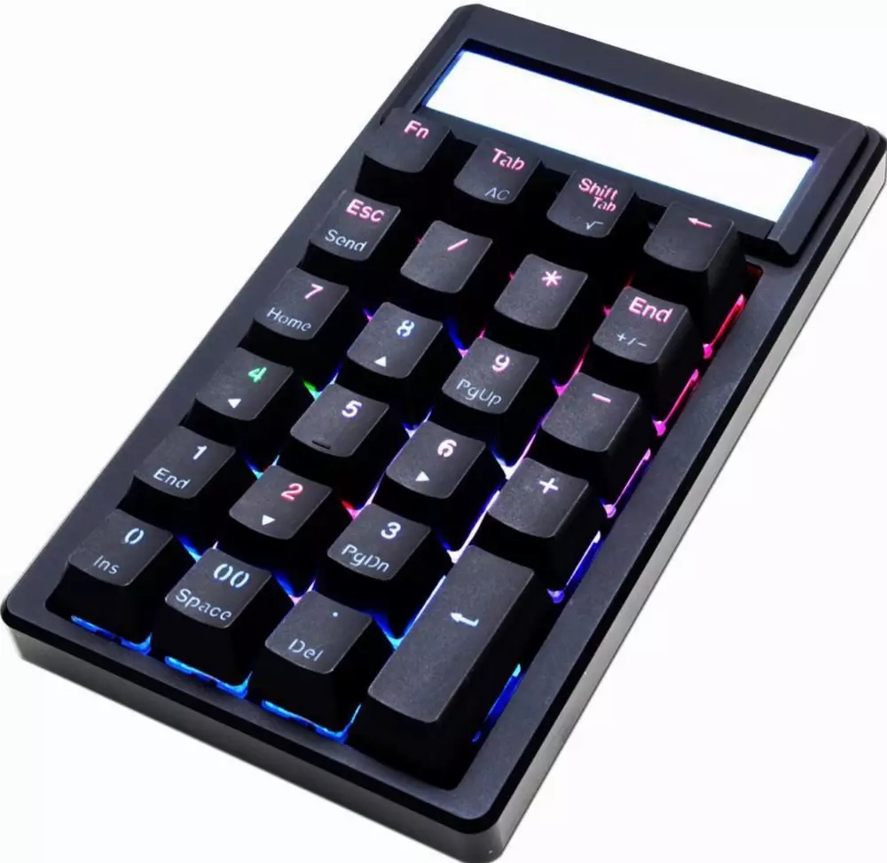 Цифрова клавиатура Ducky Pocket RGB MX Cherrry Red, Черна