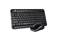 Комплект мини клавиатура и мишка A4tech 3300N Black
