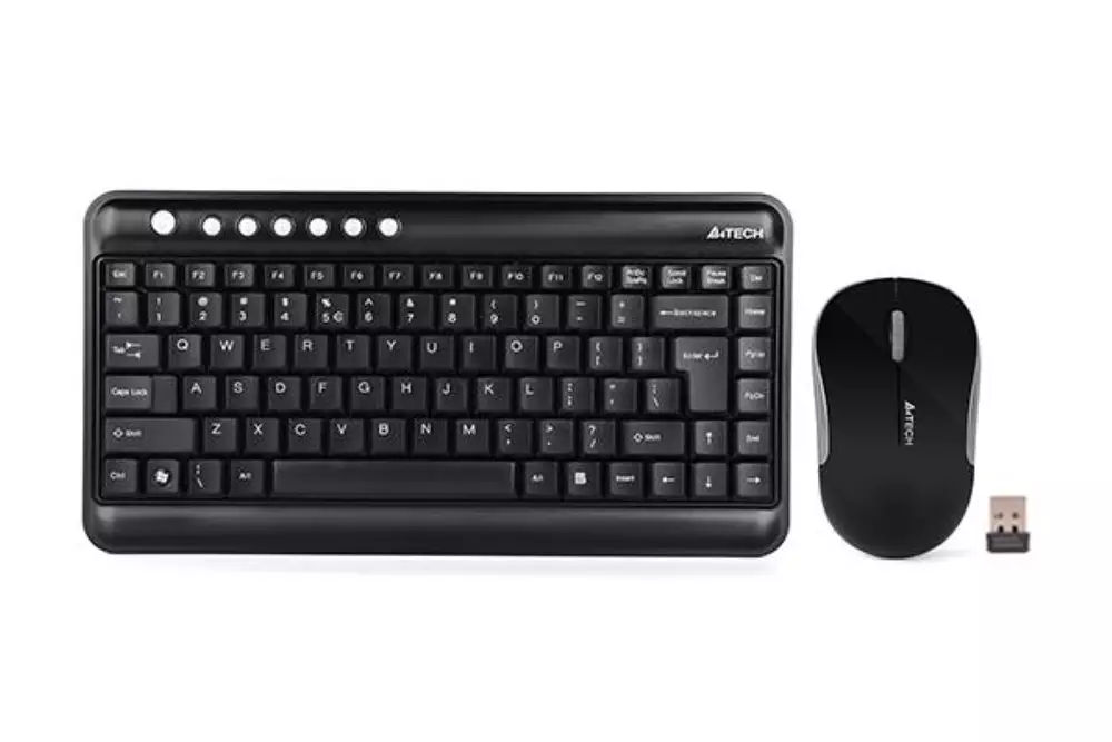 Комплект мини клавиатура и мишка A4tech 3300N Black