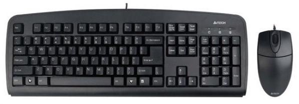 Комплект клавиатура и мишка A4TECH KB-72620 Black