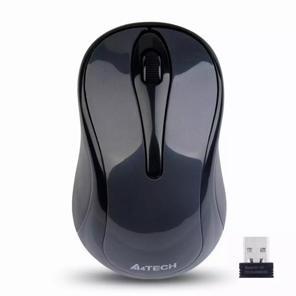Mouse wireless A4Tech G3-280N-1, V-Track PADLESS, Grigio