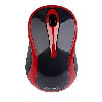 Безжична мишка A4Tech G3-280N-2, V-Track PADLESS, Black/Red