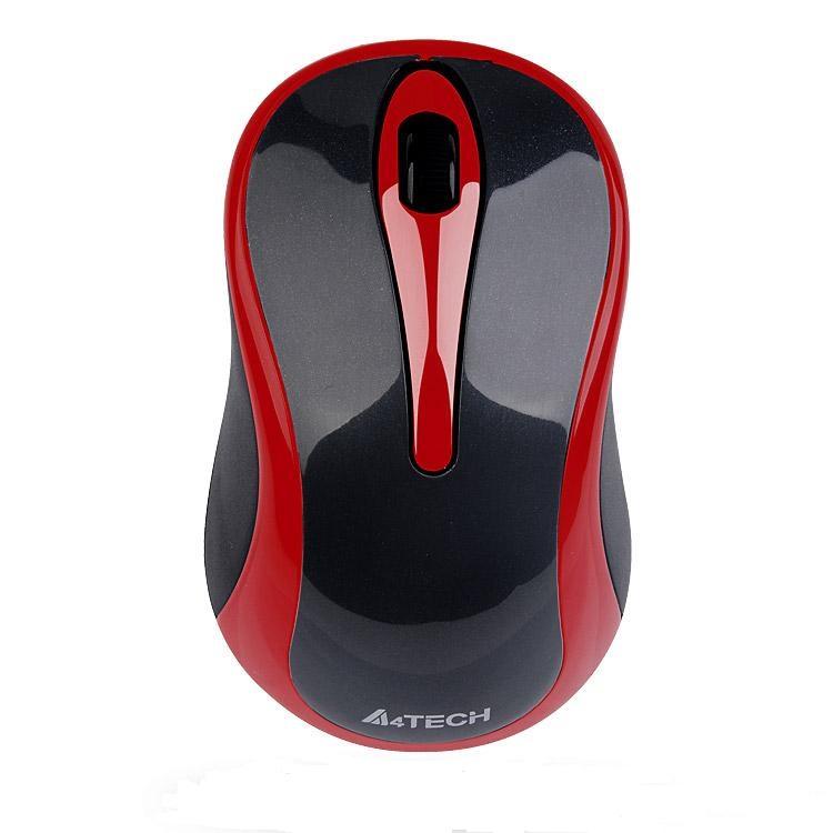 Безжична мишка A4Tech G3-280N-2, V-Track PADLESS, Black/Red