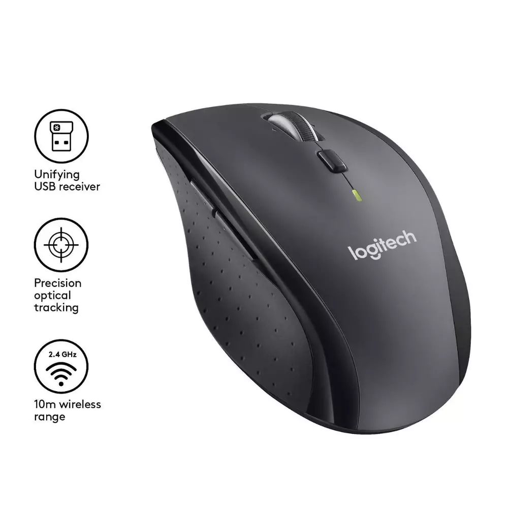 LOGITECH M705 Marathon Wireless Mouse, Black