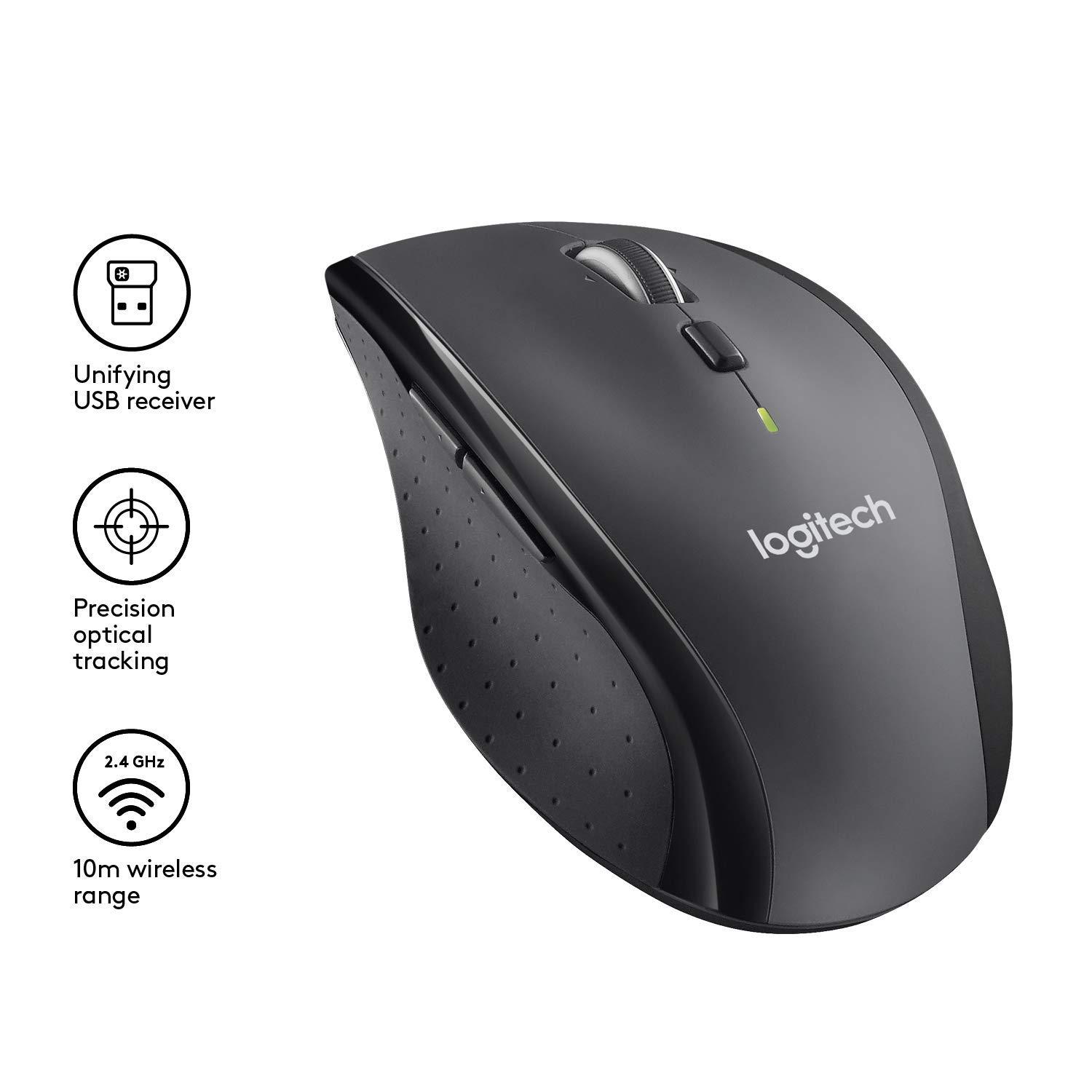 LOGITECH M705 Marathon Wireless Mouse, Black
