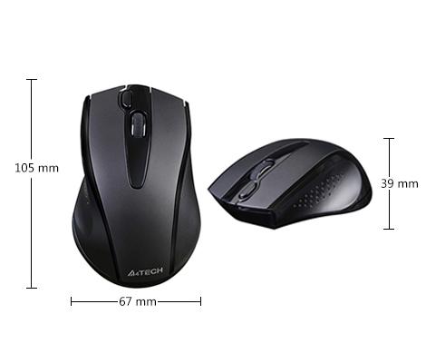 Безжична безшумна мишка A4tech V-Track G9-500FS, Black