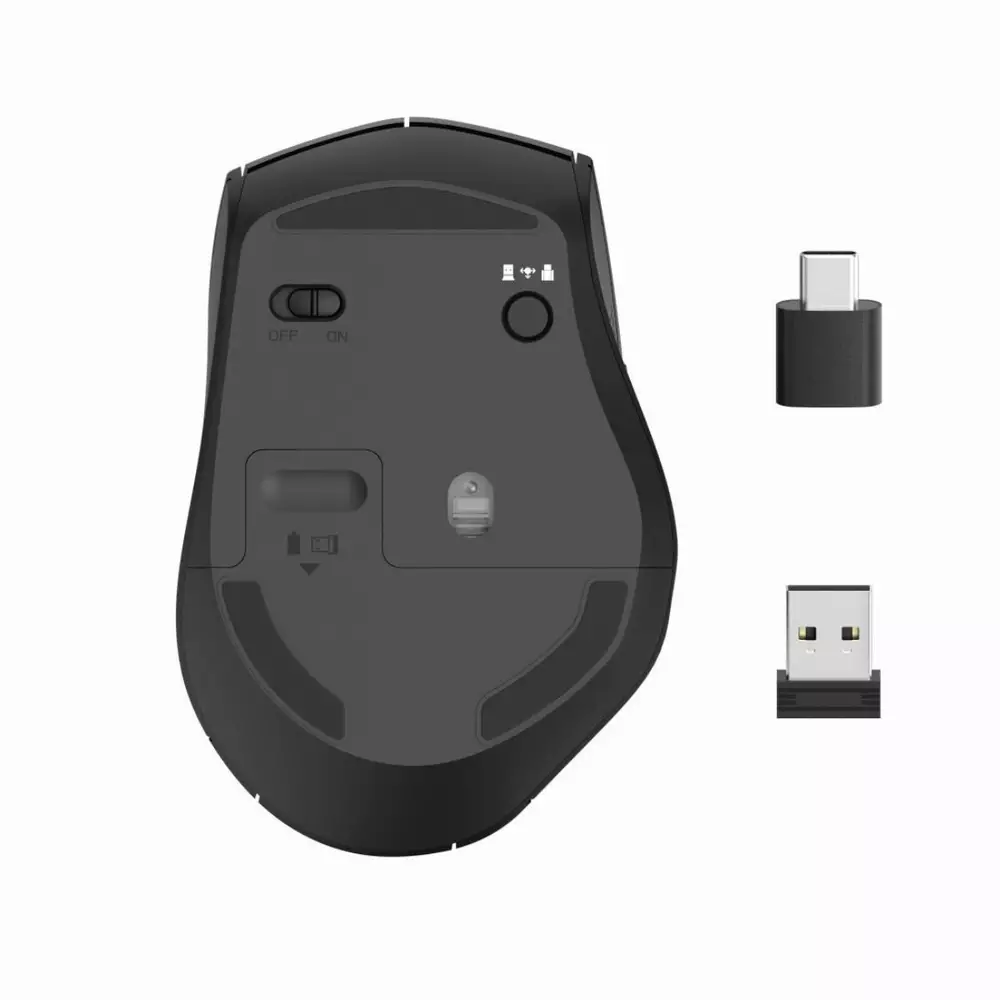 Мишка HAMA MW-600 Wireless/Безжична 2 приемника USB-C/USB-A, Black