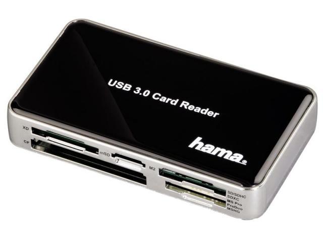 Четец за карти HAMA 39878, All in 1, USB 3.0, SD/micro SD/CF/MS/xD
