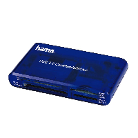 Четец за карти HAMA 55348, USB 2.0, 35 in 1-син