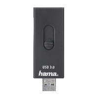Четец за карти HAMA 124145, USB 3.1 Type-C, USB 3.0 Type A, Сив