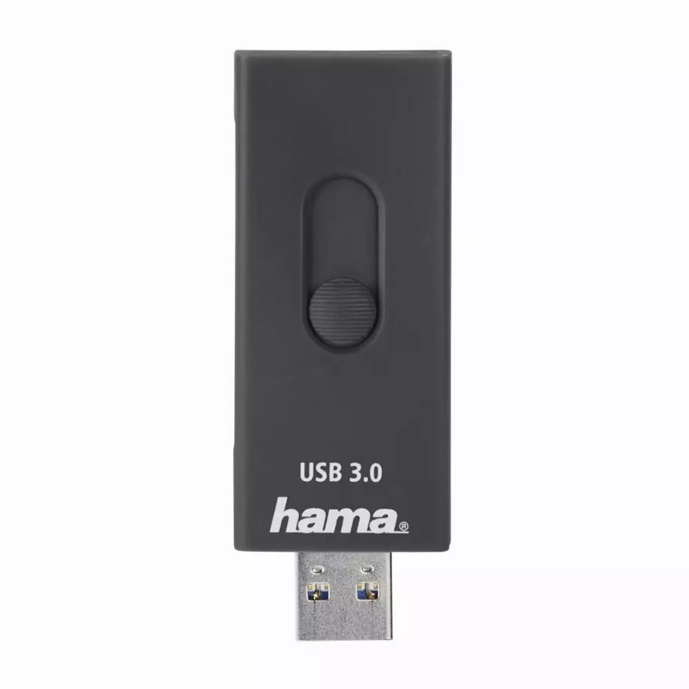 Четец за карти HAMA 124145, USB 3.1 Type-C, USB 3.0 Type A, Сив