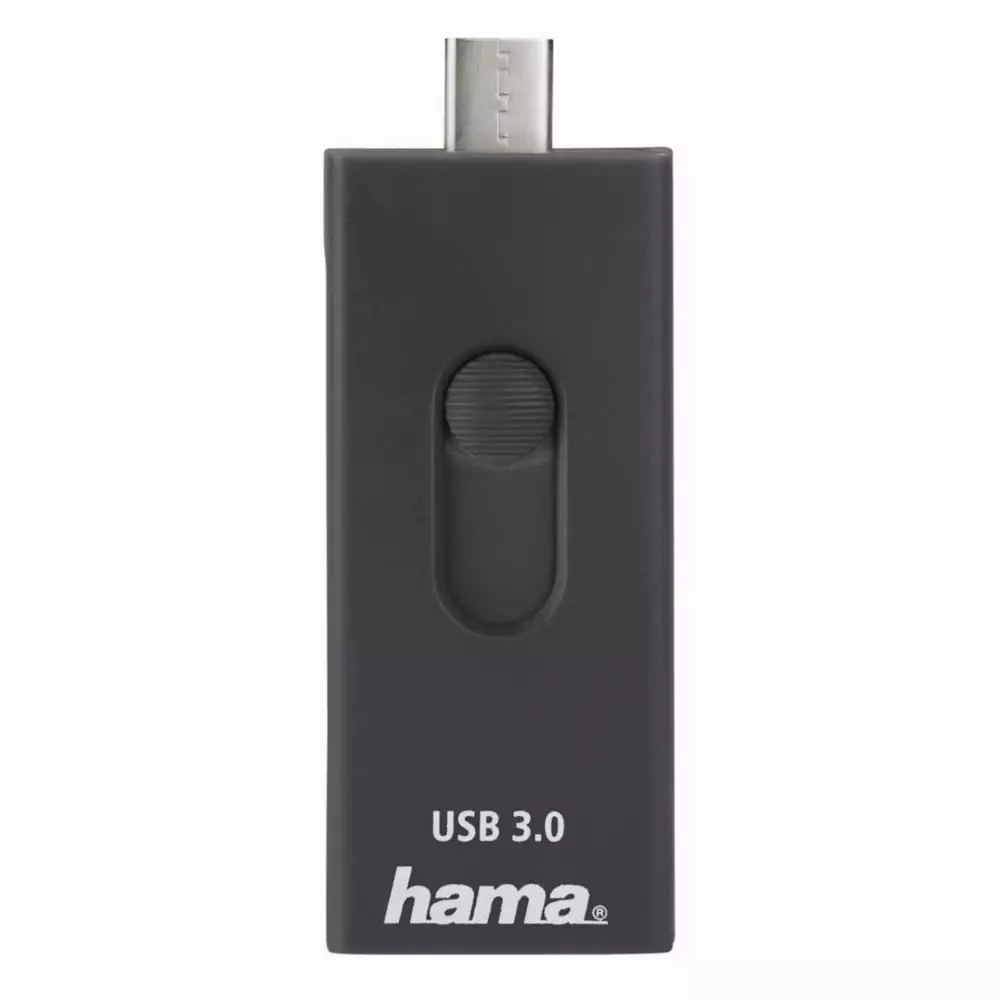 Четец за карти HAMA 124145, USB 3.1 Type-C, USB 3.0 Type A, Сив