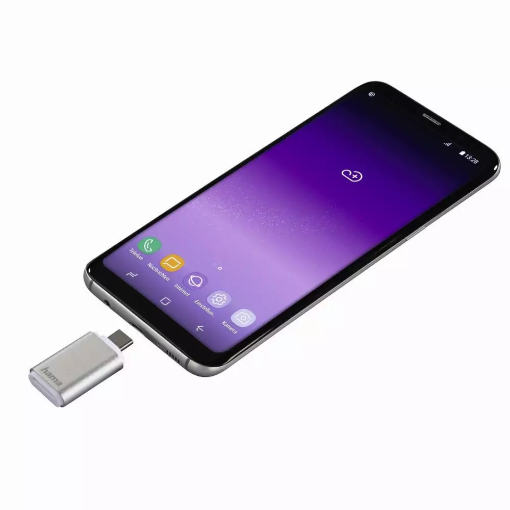 Четец за карти HAMA 181020, USB 3.1 Type-C, microSD, Сребрист