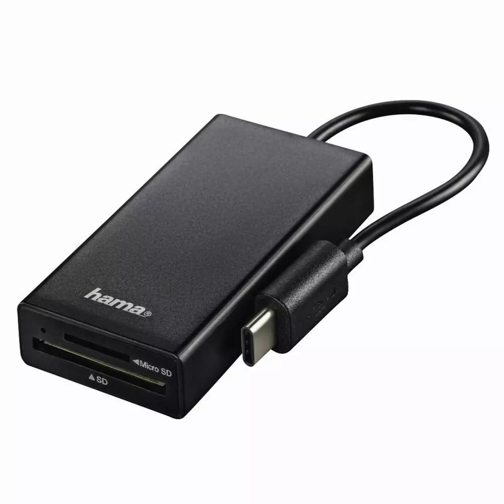 Четец за карти HAMA 54144, USB 2.0 Type-C хъб за телефон,лаптопи,таблети