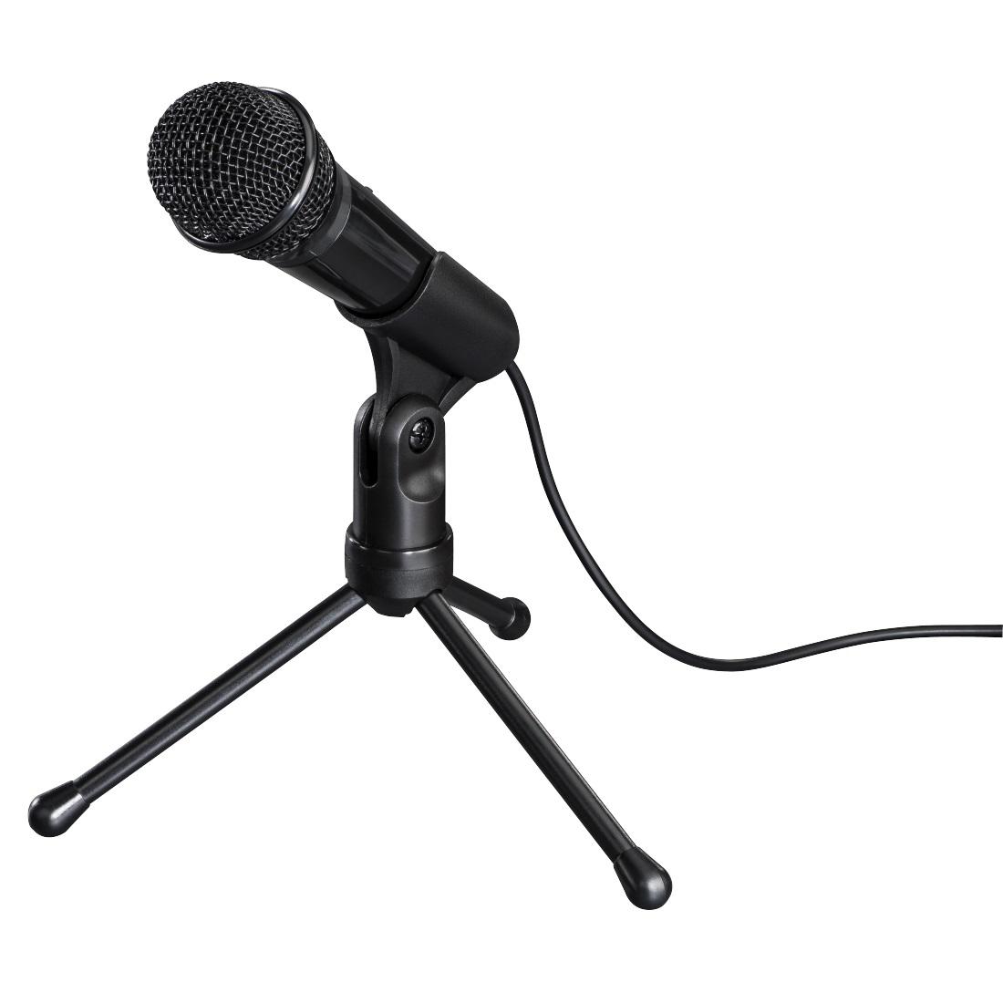 Επιτραπέζιο μικρόφωνο HAMA MIC-P35 Allround, για PC/laptop, 3.5 mm jack, Μαύρο