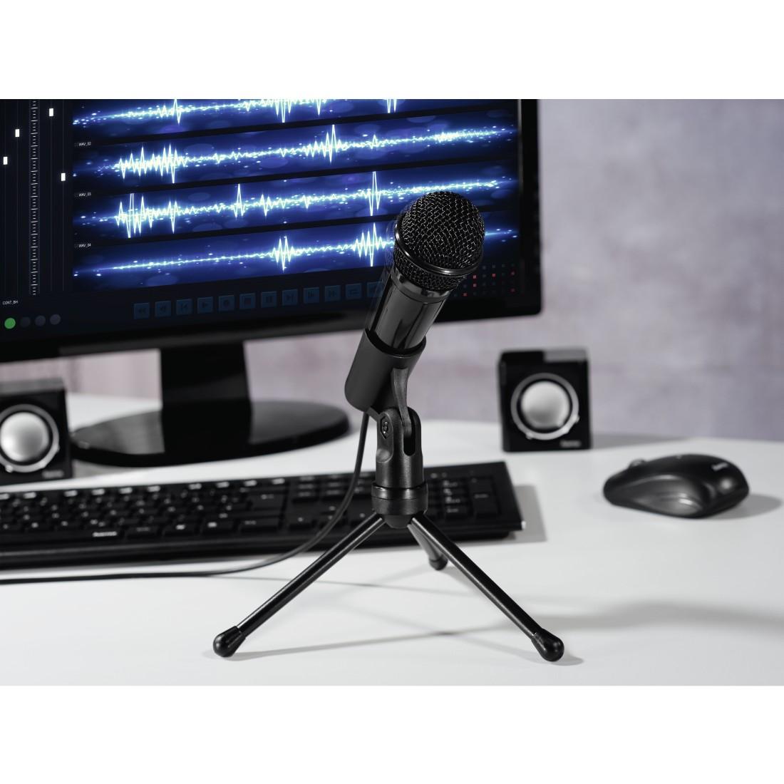 Επιτραπέζιο μικρόφωνο HAMA MIC-P35 Allround, για PC/laptop, 3.5 mm jack, Μαύρο