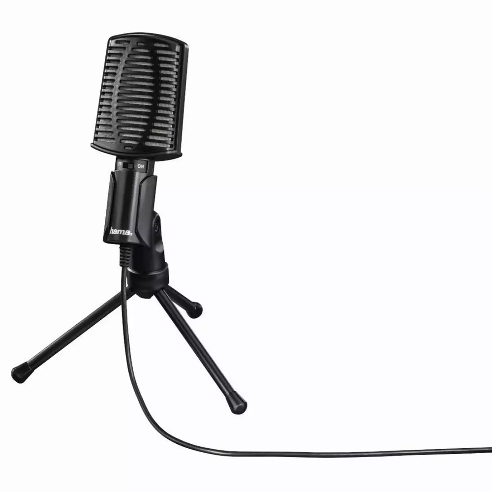 Настолен микрофон HAMA MIC-USB Allround, за PC/лаптоп, USB, Черен