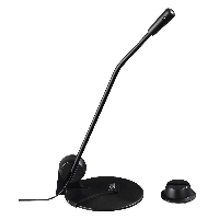 Настолен микрофон HAMA CS-461, за PC/лаптоп, 3.5 mm жак, Черен