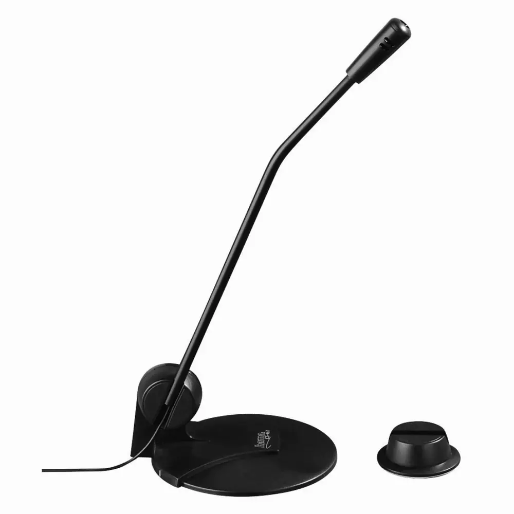 Настолен микрофон HAMA CS-461, за PC/лаптоп, 3.5 mm жак, Черен