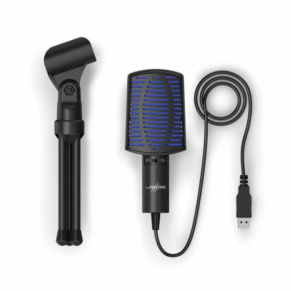 Настолен микрофон uRage Stream 100, USB, Черен