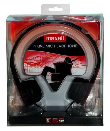 Слушалки MAXELL HP MIC, Черен/Червен