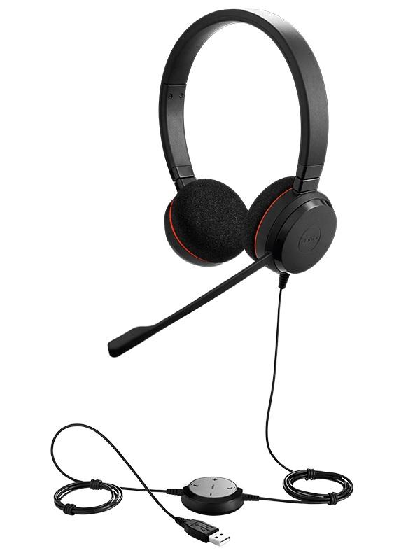 Слушалки Jabra Evolve 20 Stereo, Black