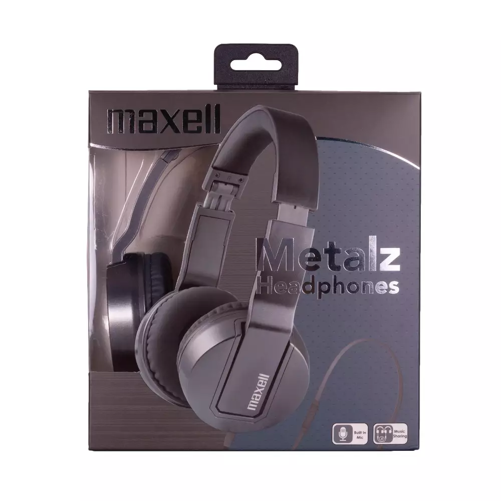 Слушалки с микрофон MAXELL METALZ Tungsten, сребрист