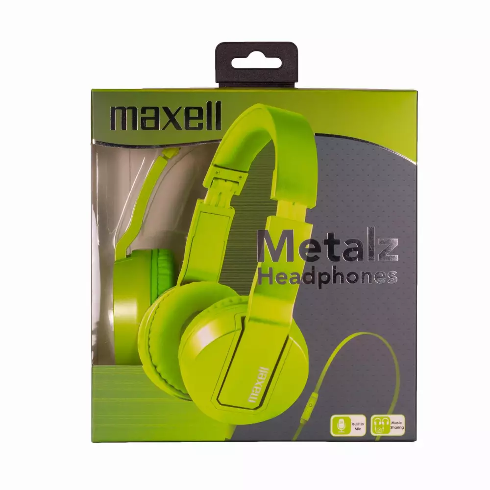 Слушалки с микрофон MAXELL METALZ TENNIS, Green