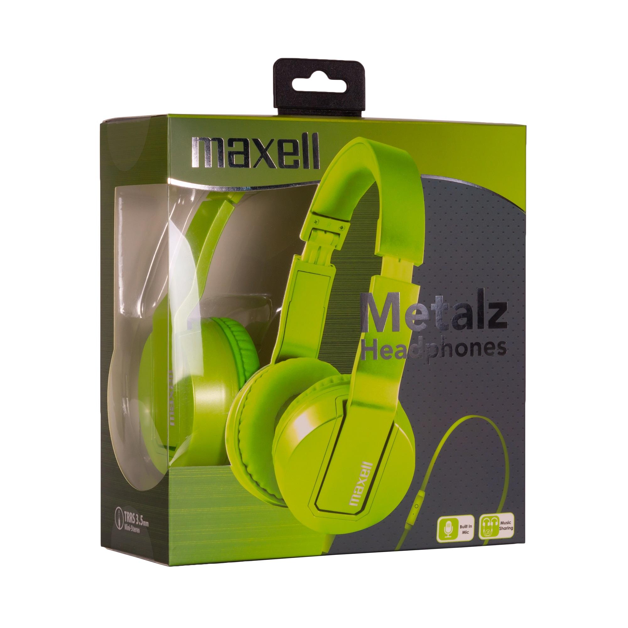 Слушалки с микрофон MAXELL METALZ TENNIS, Green