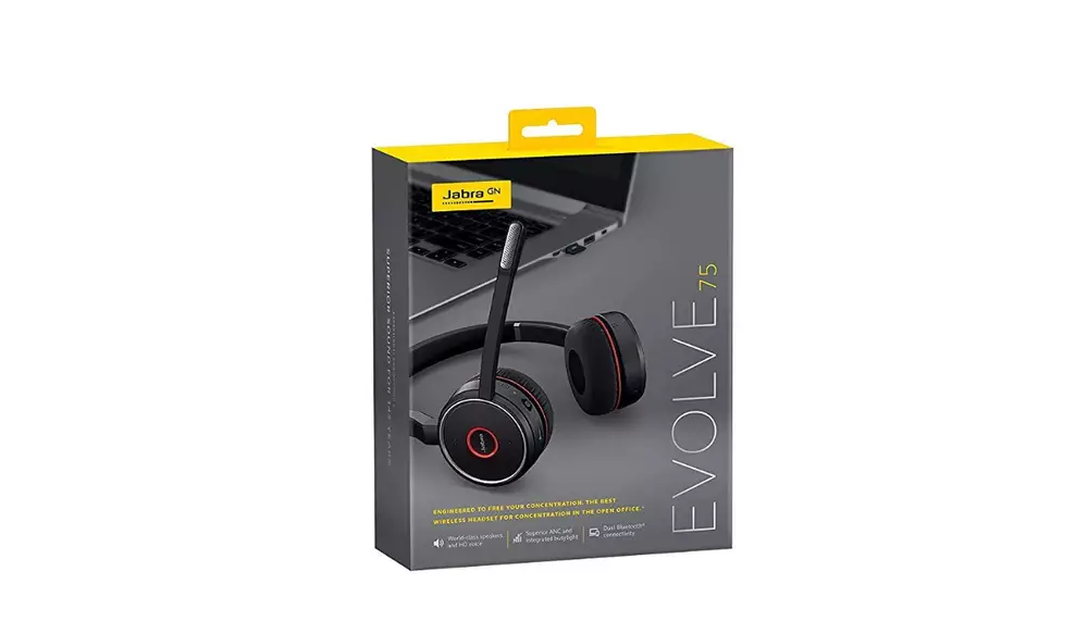 Слушалки с микрофон Jabra Evolve 75 UC Stereo, Black