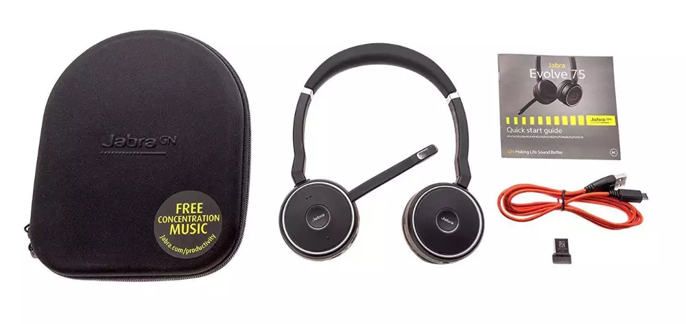 Слушалки с микрофон Jabra Evolve 75 UC Stereo, Black