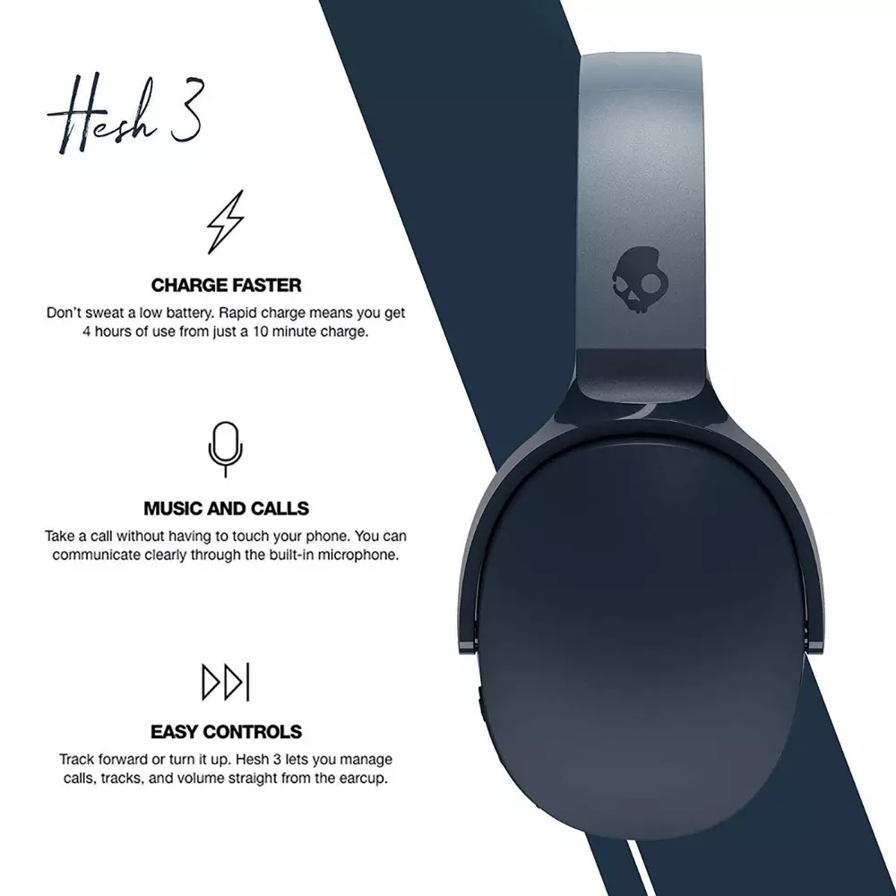 Bluetooth слушалки Skullcandy Hesh 3 Wireless, Blue