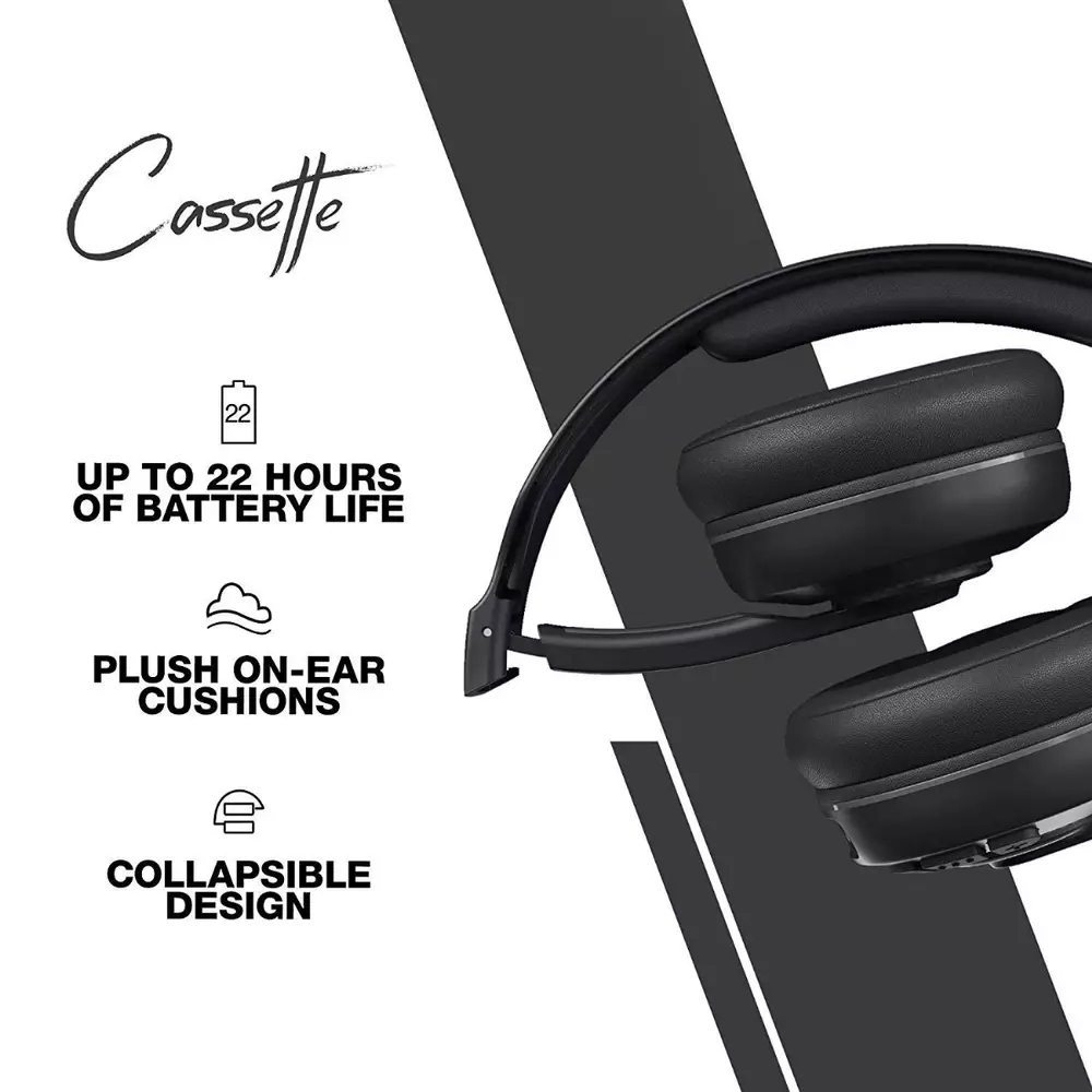 Bluetooth слушалки Skullcandy Cassette, Black