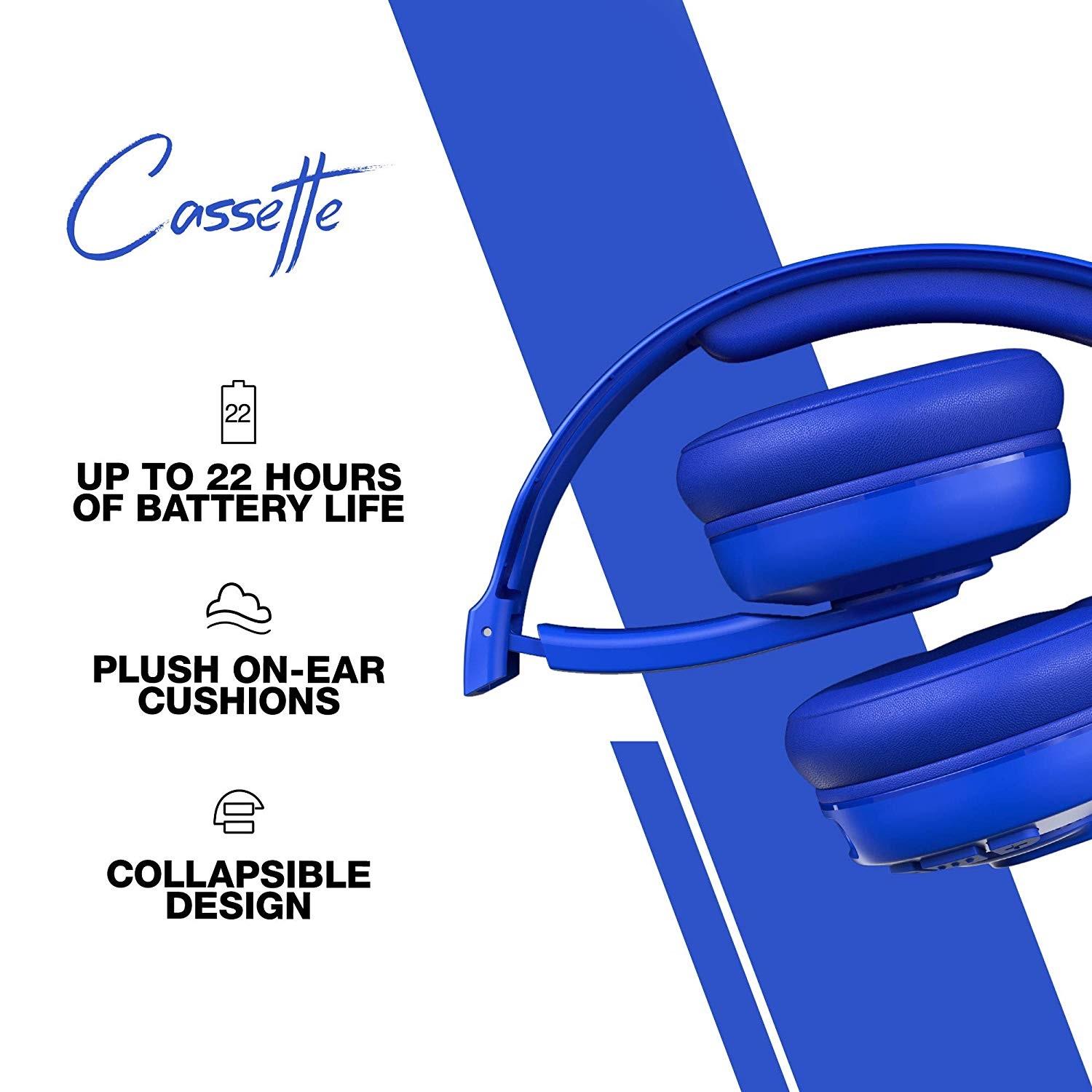 Bluetooth слушалки Skullcandy Cassette, Blue