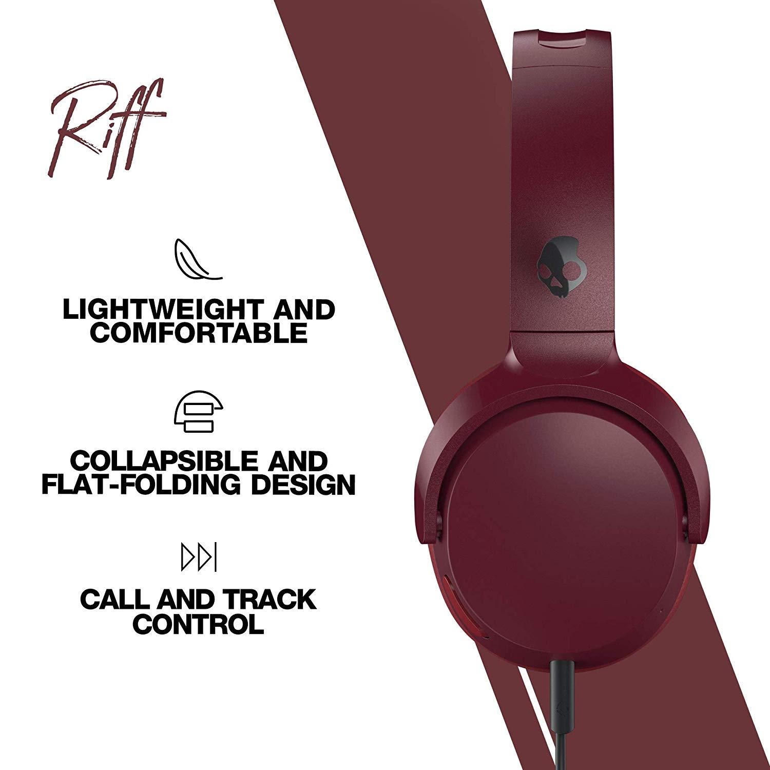 Слушалки с микрофон Skullcandy Riff On-ear, Red