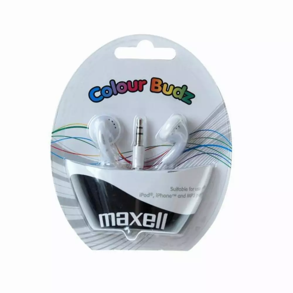 Слушалки  MAXELL Colour BUDZ , In-Ear, Бял