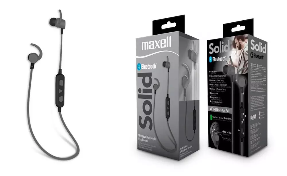 Безжични блутут слушалки MAXELL BT100 SOLID, Black