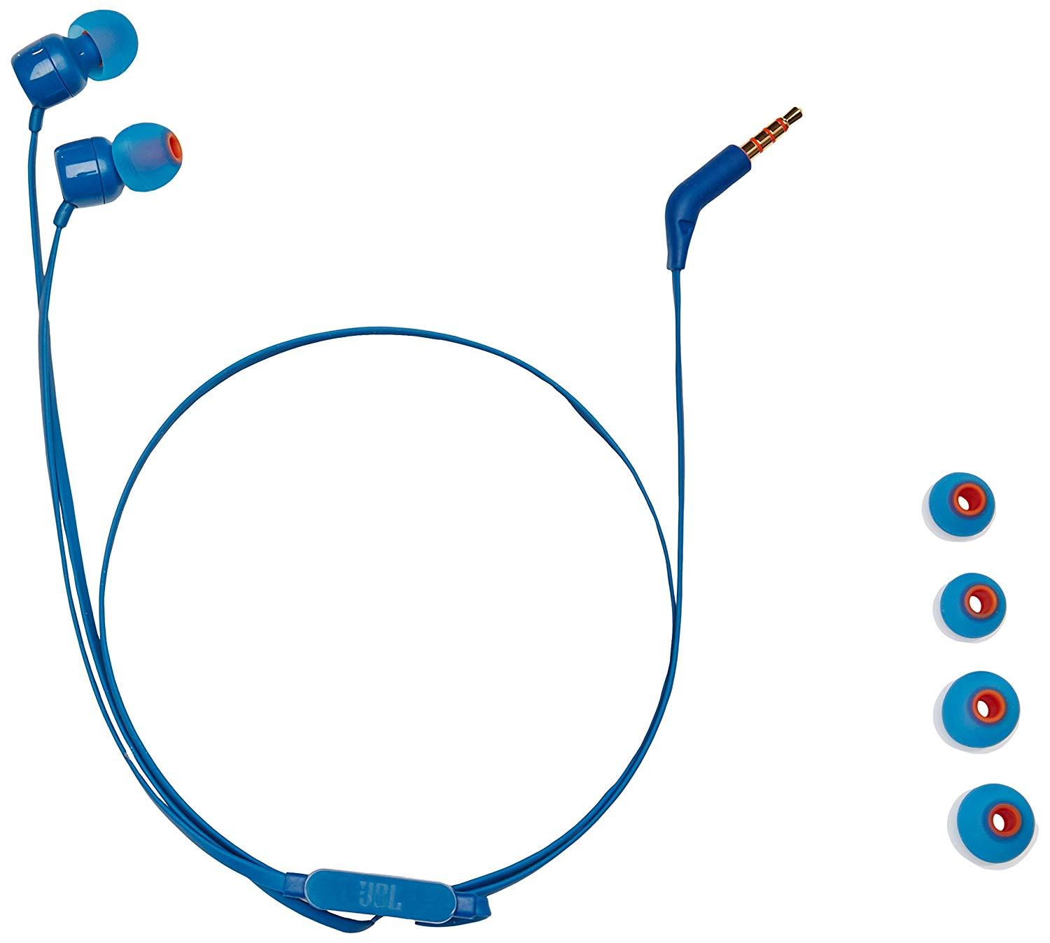 Слушалки JBL T110, Blue 