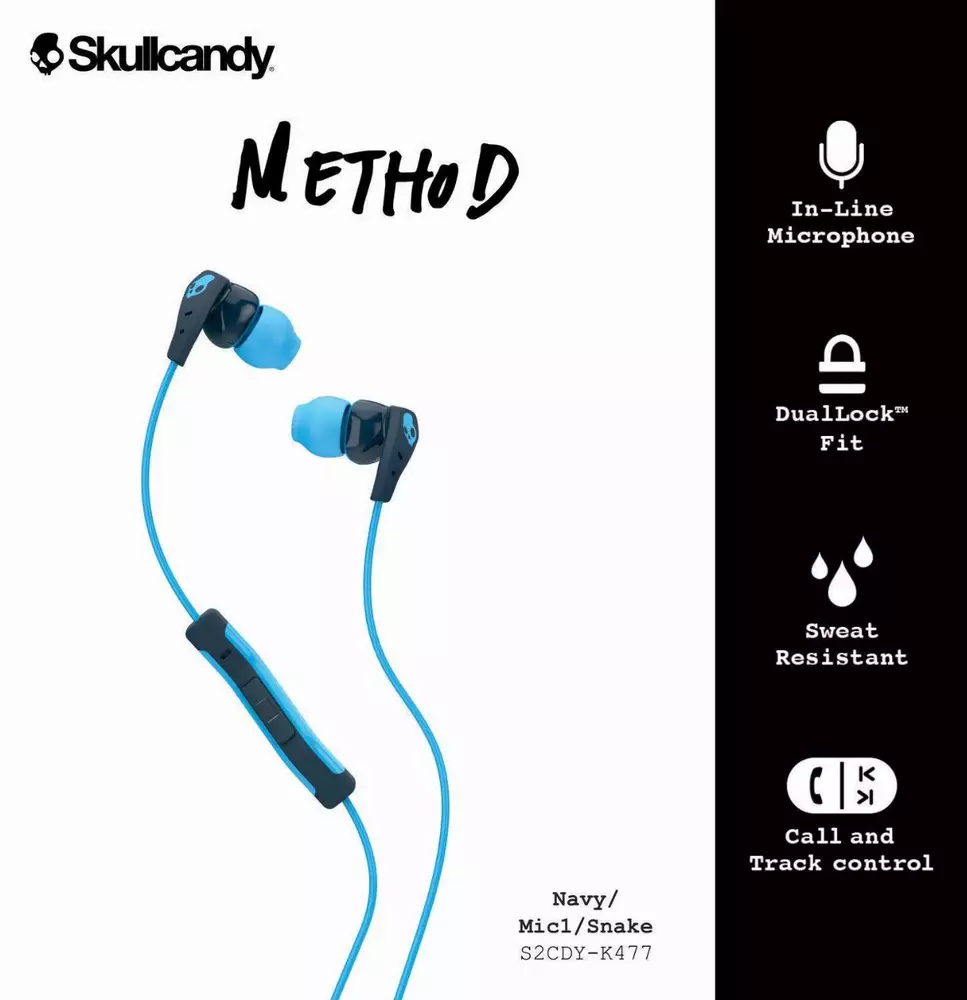 Слушалки Skullcandy Method, Blue
