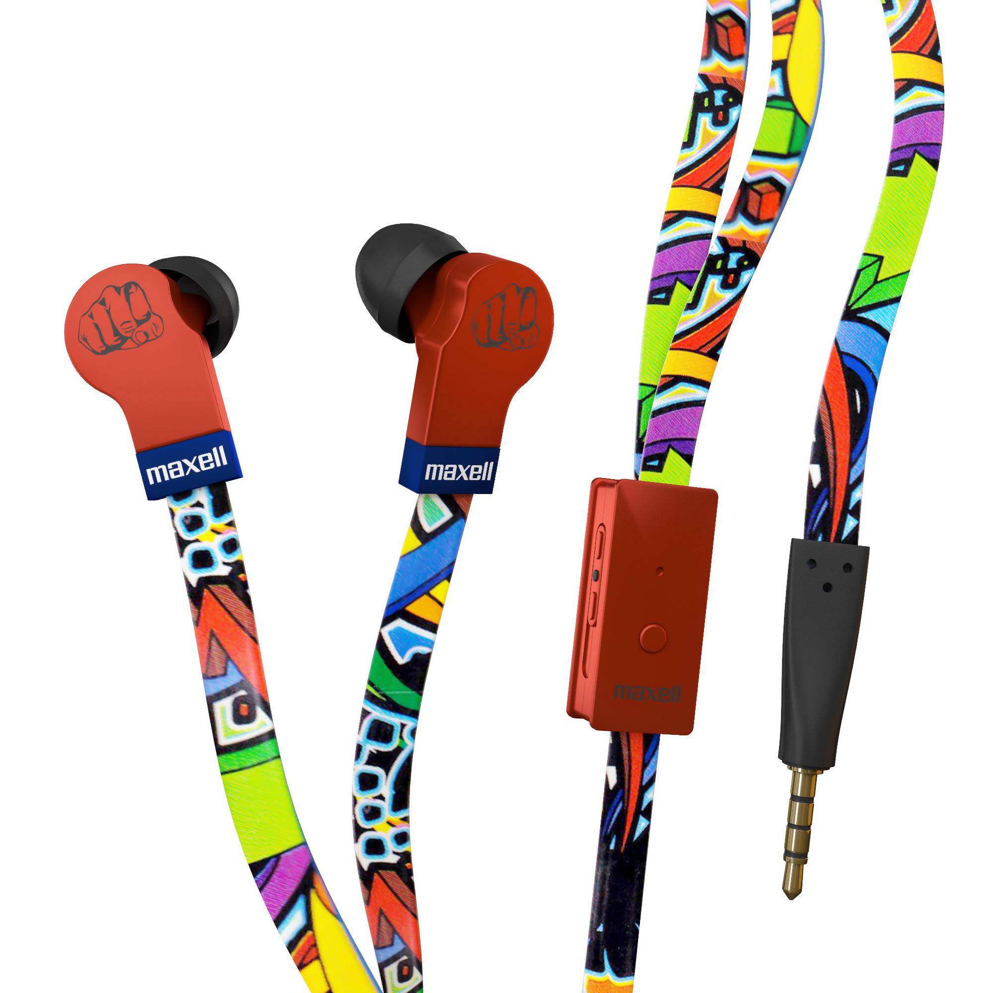 Слушалки с микрофон MAXELL FLAT WIRE, In-Ear, URBAN