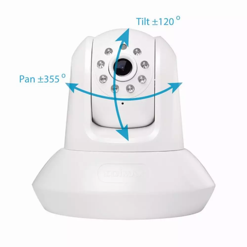 Камера за наблюдение IP EDIMAX IC-7112W, безжична, Pan/Tilt, нощно виждане, слот за карта