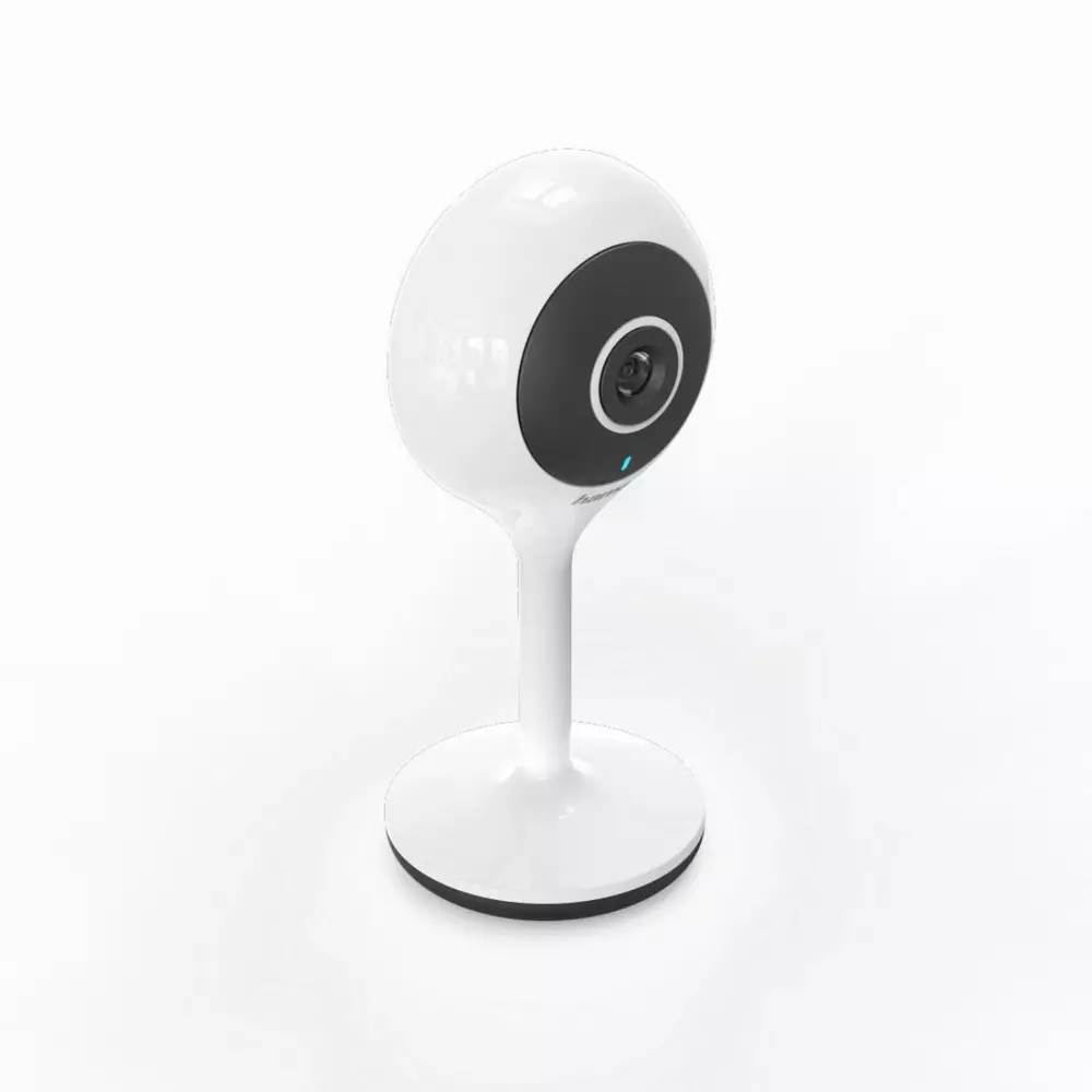 Камера за наблюдение HAMA 1080p WiFi, сензор за движение, нощно наблюдение, Бял