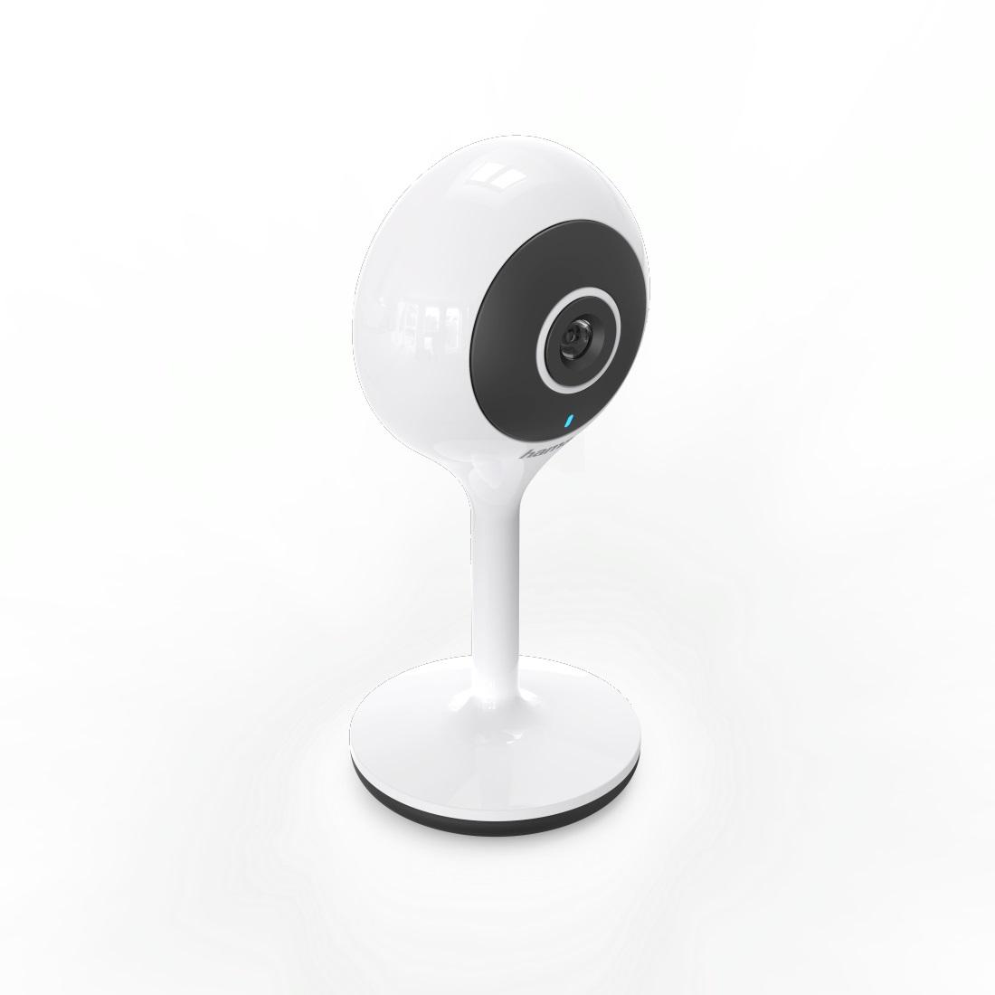 Камера за наблюдение HAMA 1080p WiFi, сензор за движение, нощно наблюдение, Бял