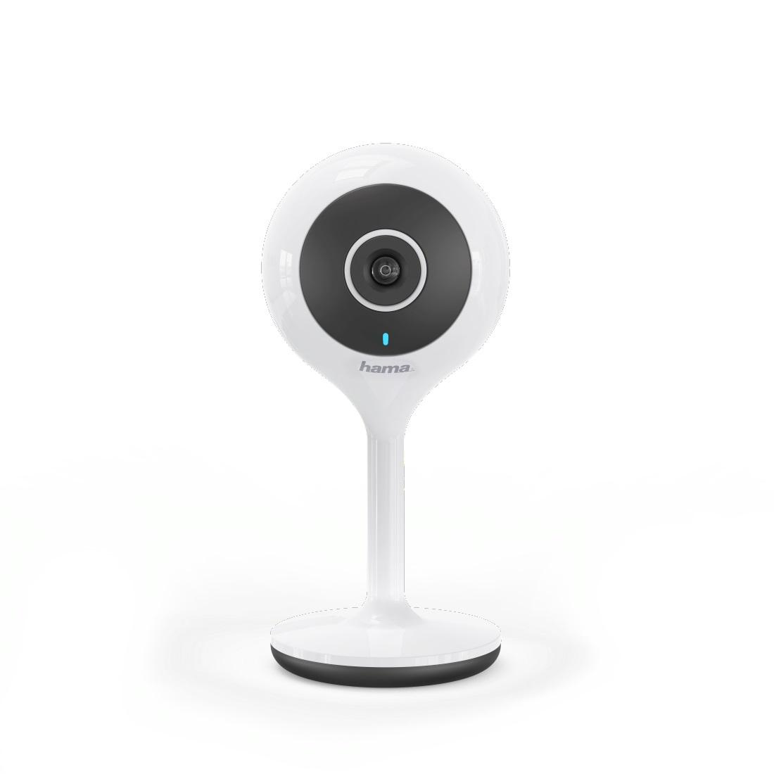 Камера за наблюдение HAMA 1080p WiFi, сензор за движение, нощно наблюдение, Бял