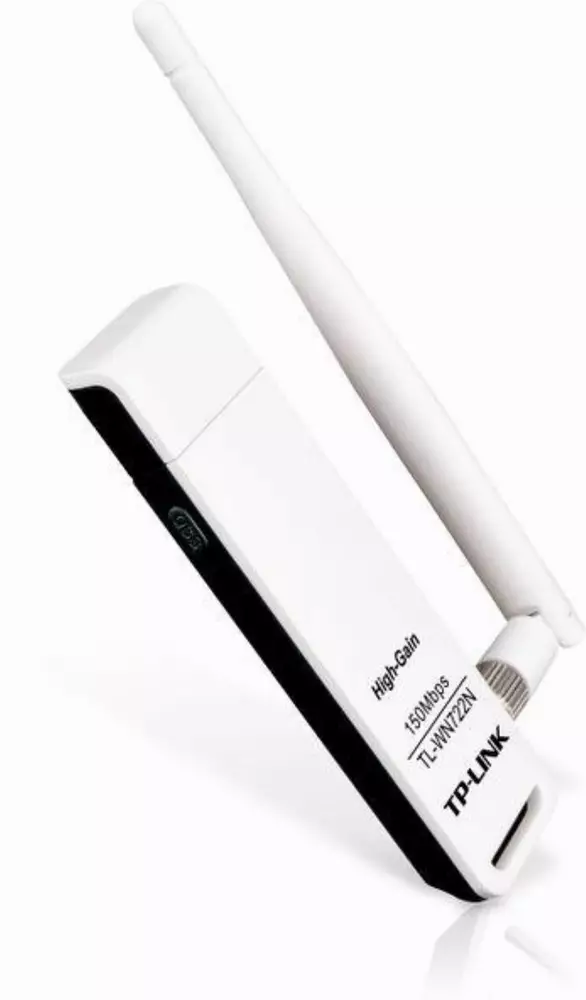 Безжичен адаптер TP LINK TL-WN722N, USB, 2T2R, 2.4Ghz, 802.11n/g/b
